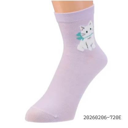 療癒絨毛貓咪中筒襪
