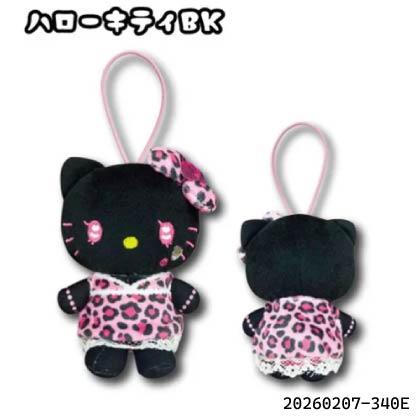 Hello Kitty 黑色 Y2K 辣妹迷你公仔吊飾