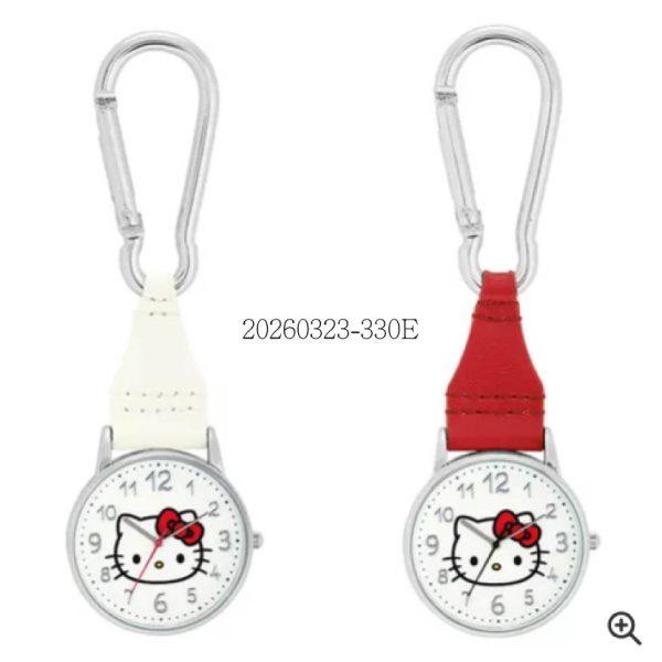 三麗鷗Hello Kitty掛錶 登山扣設計 可愛造型隨身手錶
