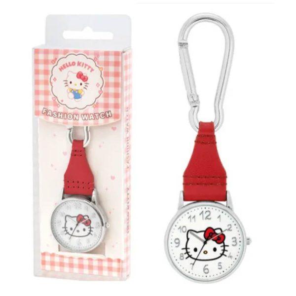 三麗鷗Hello Kitty掛錶 登山扣設計 可愛造型隨身手錶