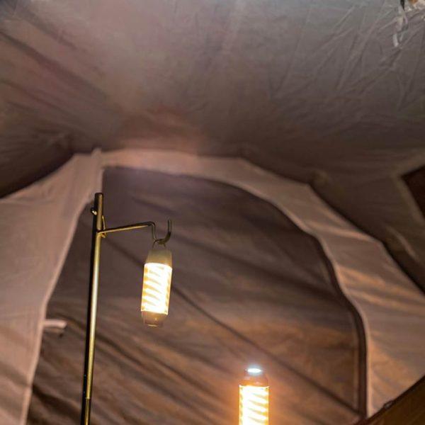 Spiral螺旋造型 LED露營燈 黑色款 露營停電防災必備