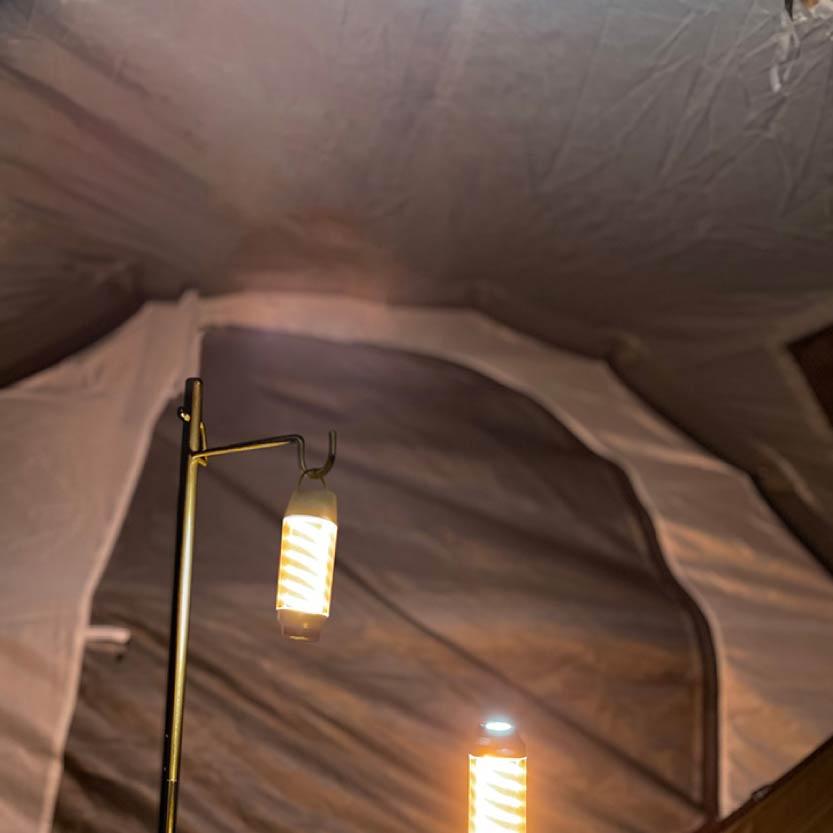 Spiral螺旋造型 LED露營燈 黑色款 露營停電防災必備