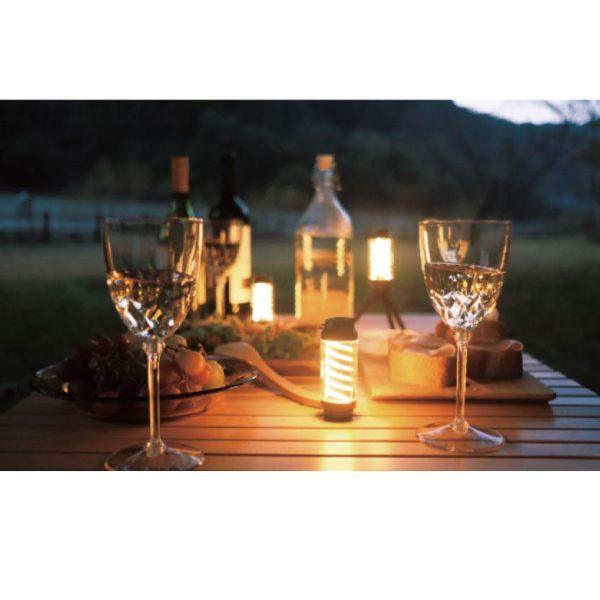 Spiral螺旋造型 LED露營燈 黑色款 露營停電防災必備