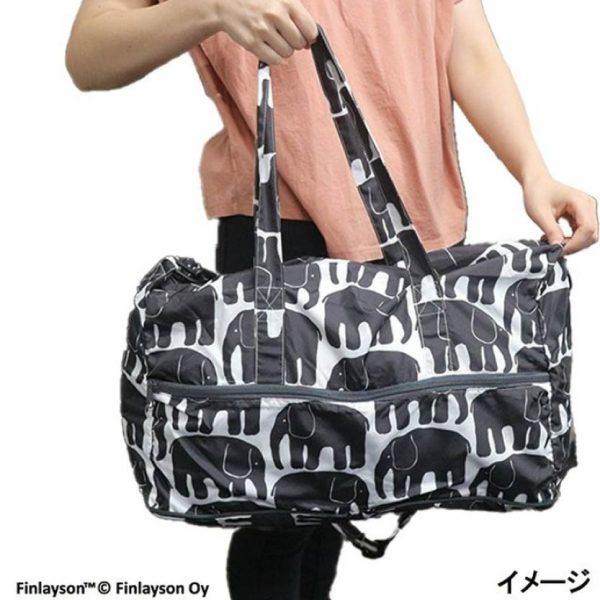 20260328-666-04 Finlayson芬蘭設計CORONNA環保波士頓包可摺疊收納 旅行袋 購物袋大容量