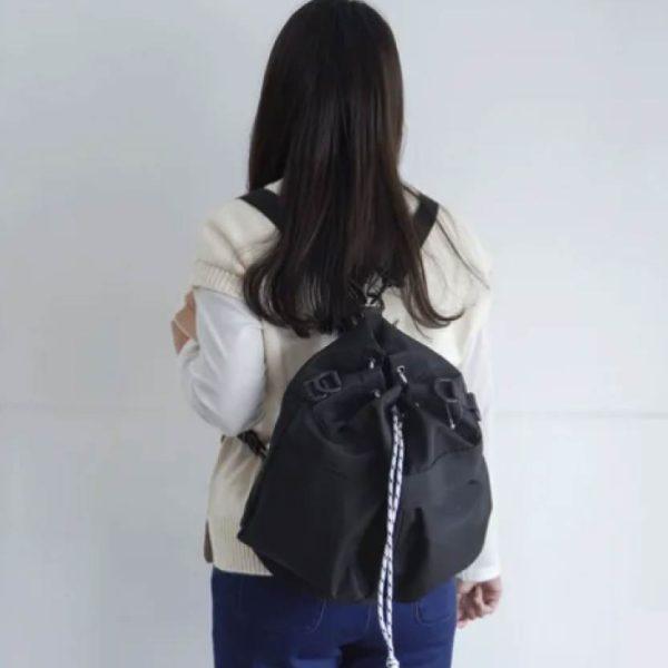 抽繩4WAY多功能包 手提包 斜背包 後背包 輕量收納包