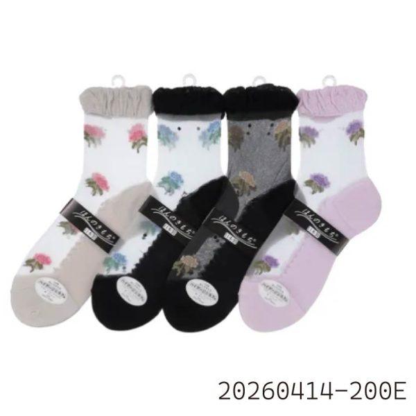 2026春季品 日本製 大花透膚襪