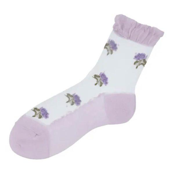 2026春季品 日本製 大花透膚襪