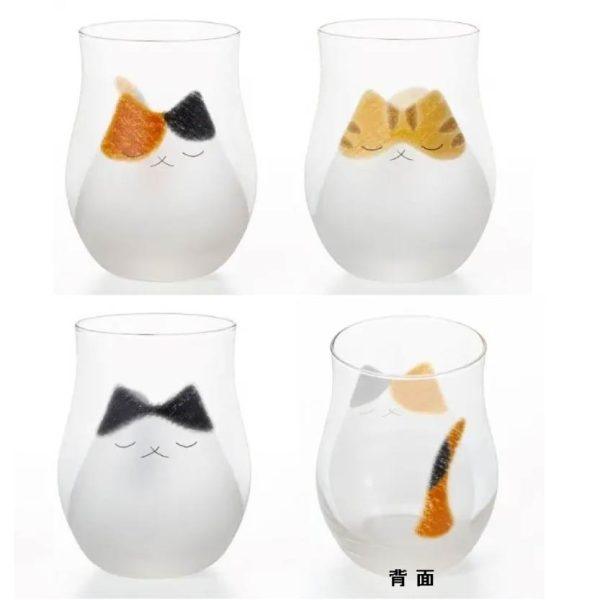 日本製 ADERIA 我的家人 貓咪玻璃杯 340ml 可愛療癒貓杯