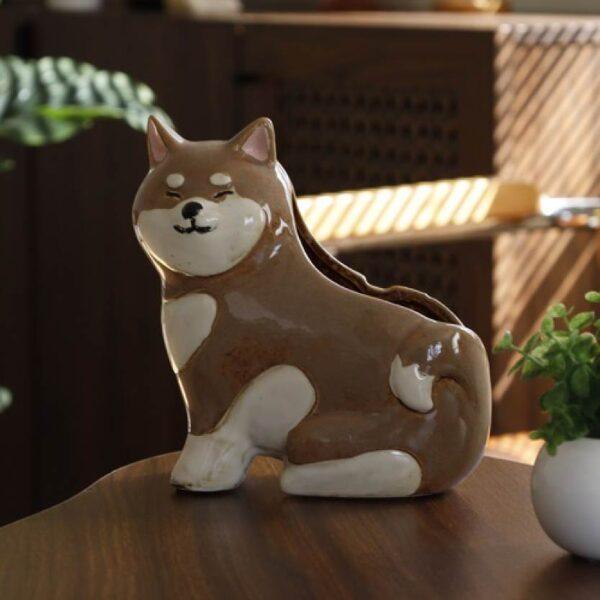 日系柴犬蚊香架 直立式蚊香座 療癒系柴犬防蚊擺飾