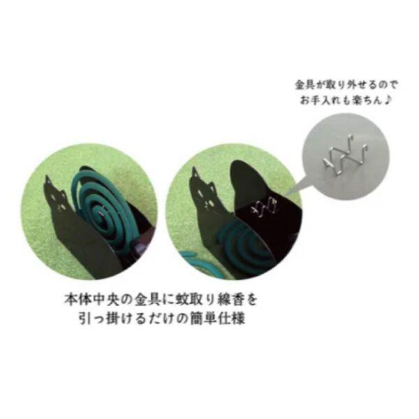 日系貓咪蚊香架 鋼製貓咪蚊香座 療癒系防蚊擺飾 白色