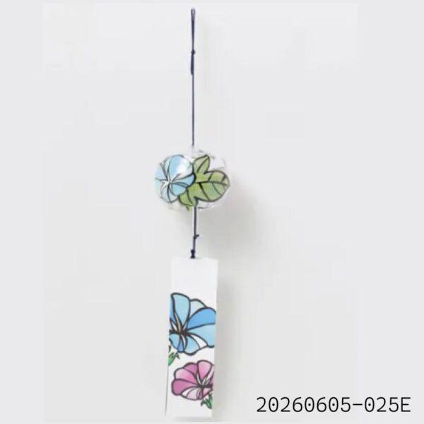 日本製復古玻璃風鈴－牽牛花圖樣