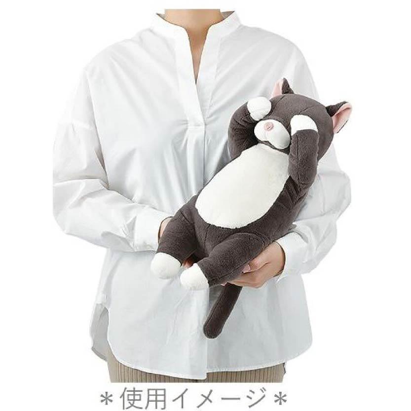 日本 くびねっこ 遮臉貓咪抱枕 貓奴必備療癒玩偶