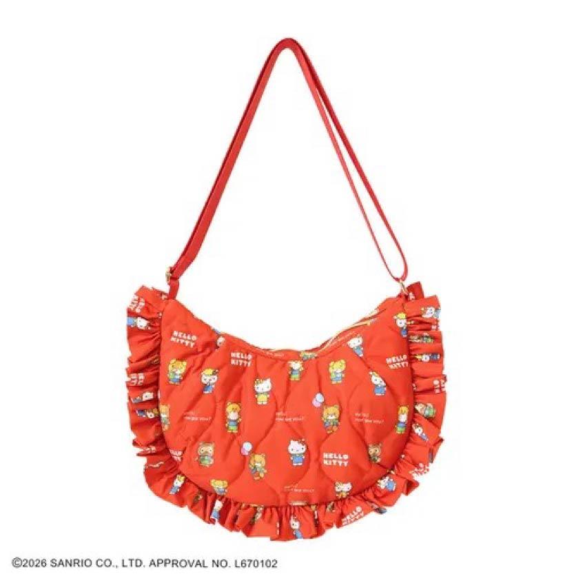 20260911-271E-10 Hello Kitty 絎縫荷葉邊肩背包 ACCOMMODE